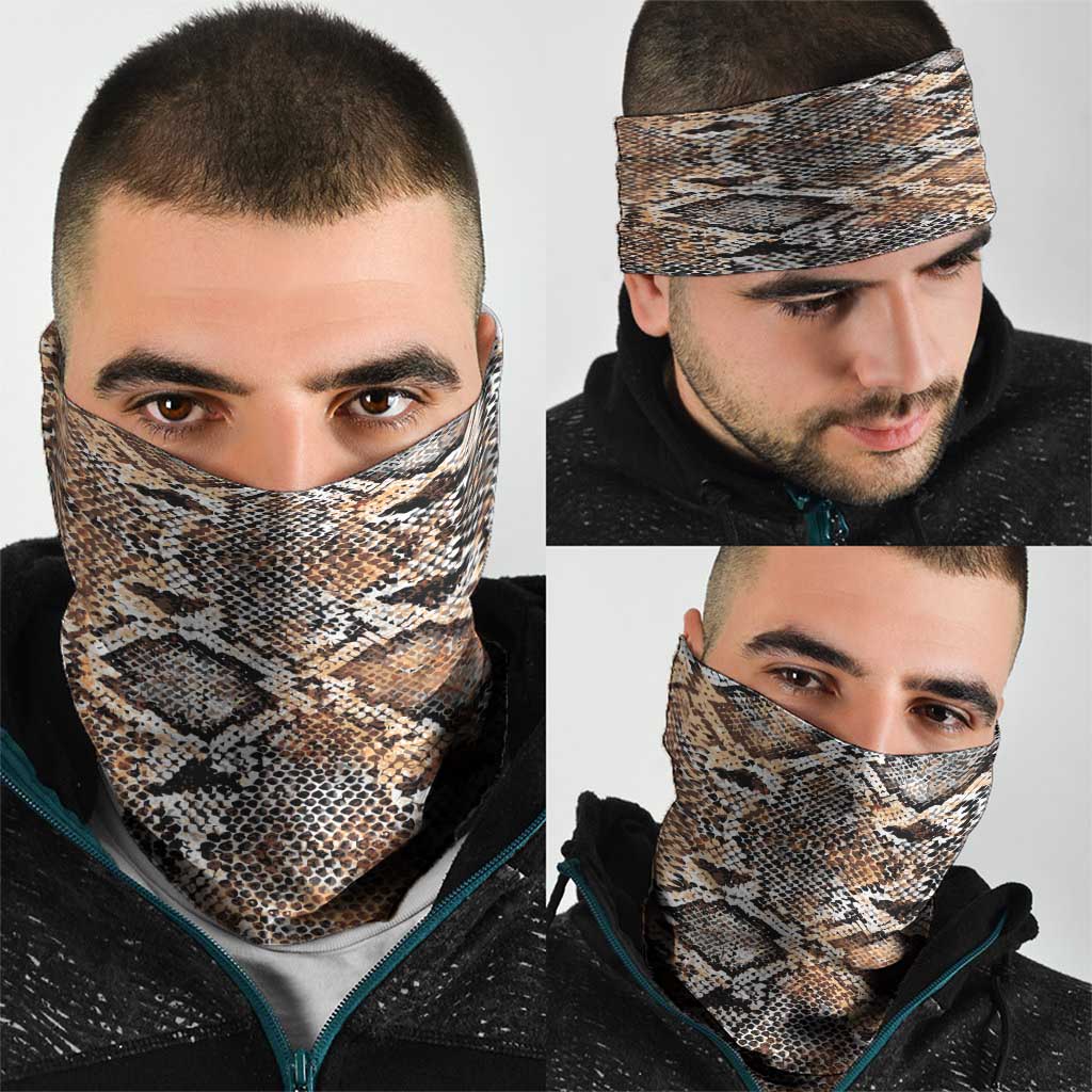 Wild Animal Skins Neck Gaiter Vintage Snake Skin Pattern LT9