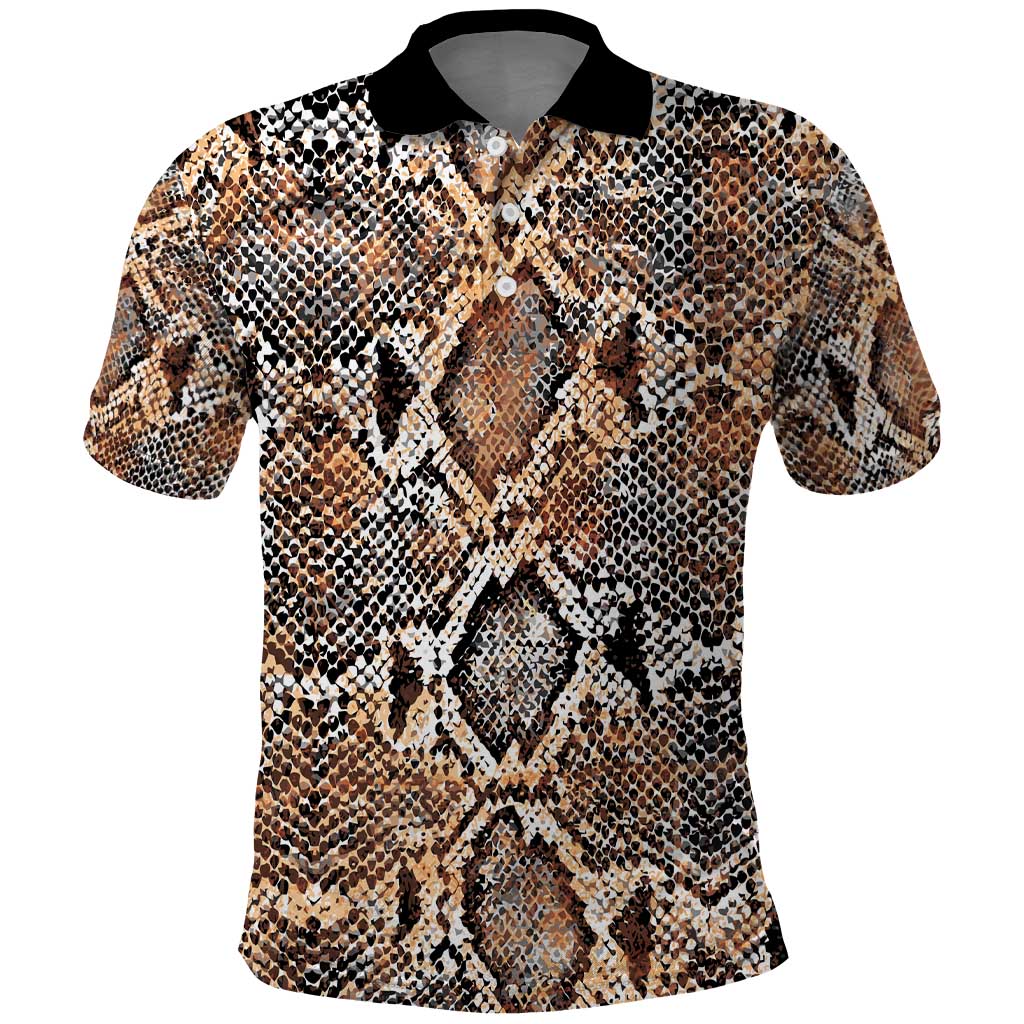 Wild Animal Skins Polo Shirt Vintage Snake Skin Pattern LT9