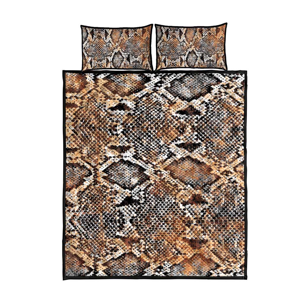 African Wild Animal Skins Quilt Bed Set Vintage Snake Skin Pattern LT9