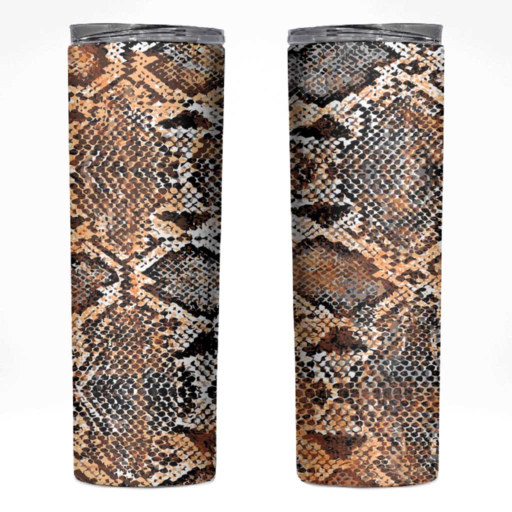 African Wild Animal Skins Skinny Tumbler Vintage Snake Skin Pattern LT9