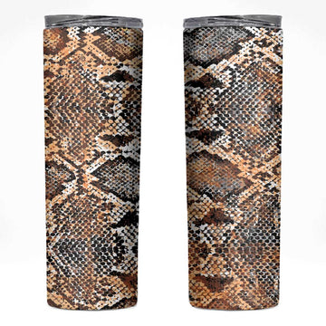 African Wild Animal Skins Skinny Tumbler Vintage Snake Skin Pattern LT9