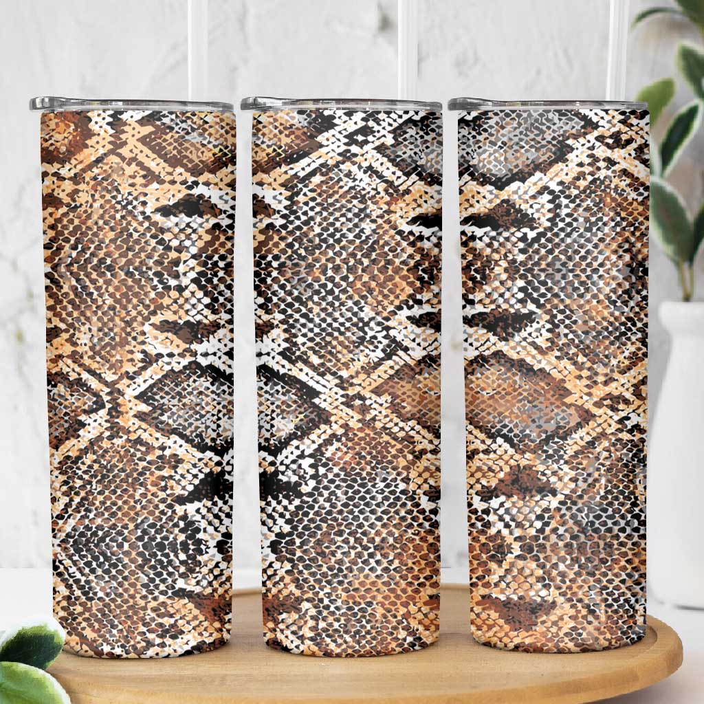 African Wild Animal Skins Skinny Tumbler Vintage Snake Skin Pattern LT9