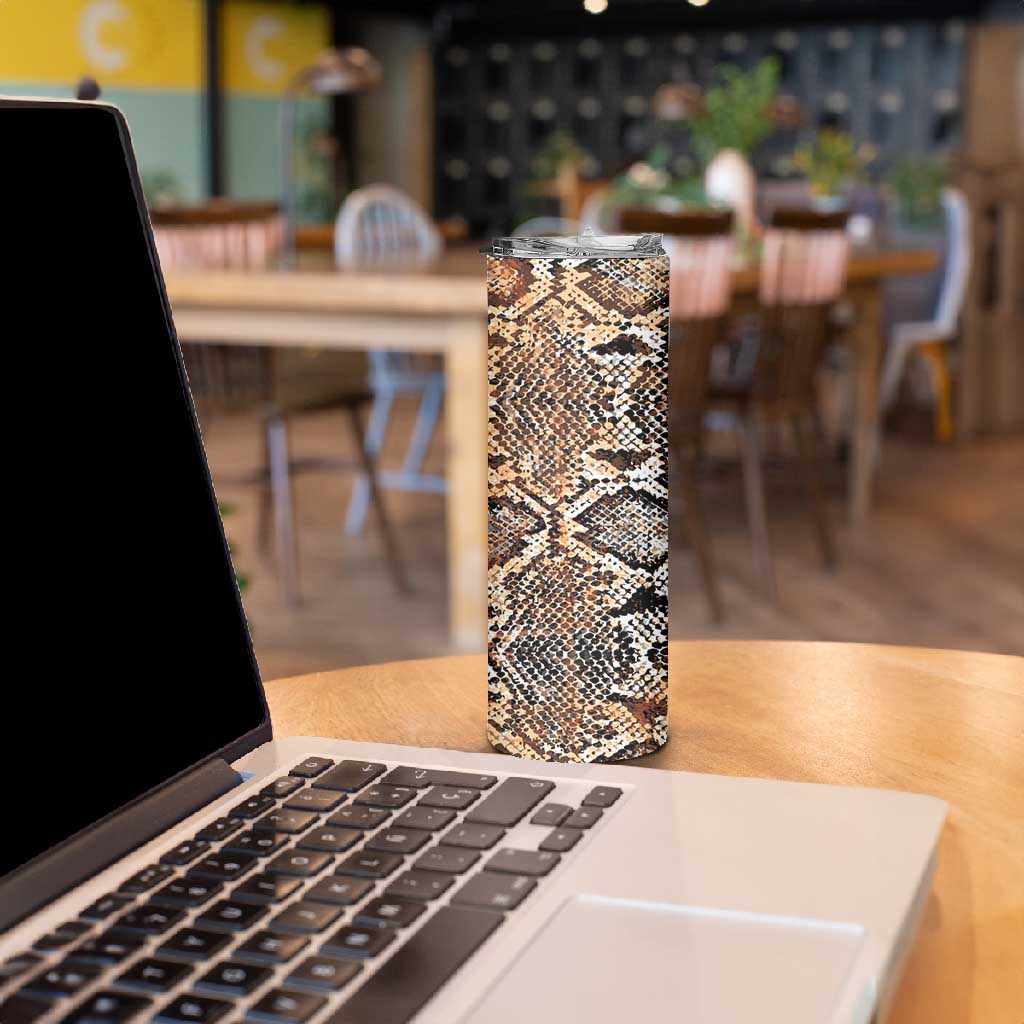 African Wild Animal Skins Skinny Tumbler Vintage Snake Skin Pattern LT9