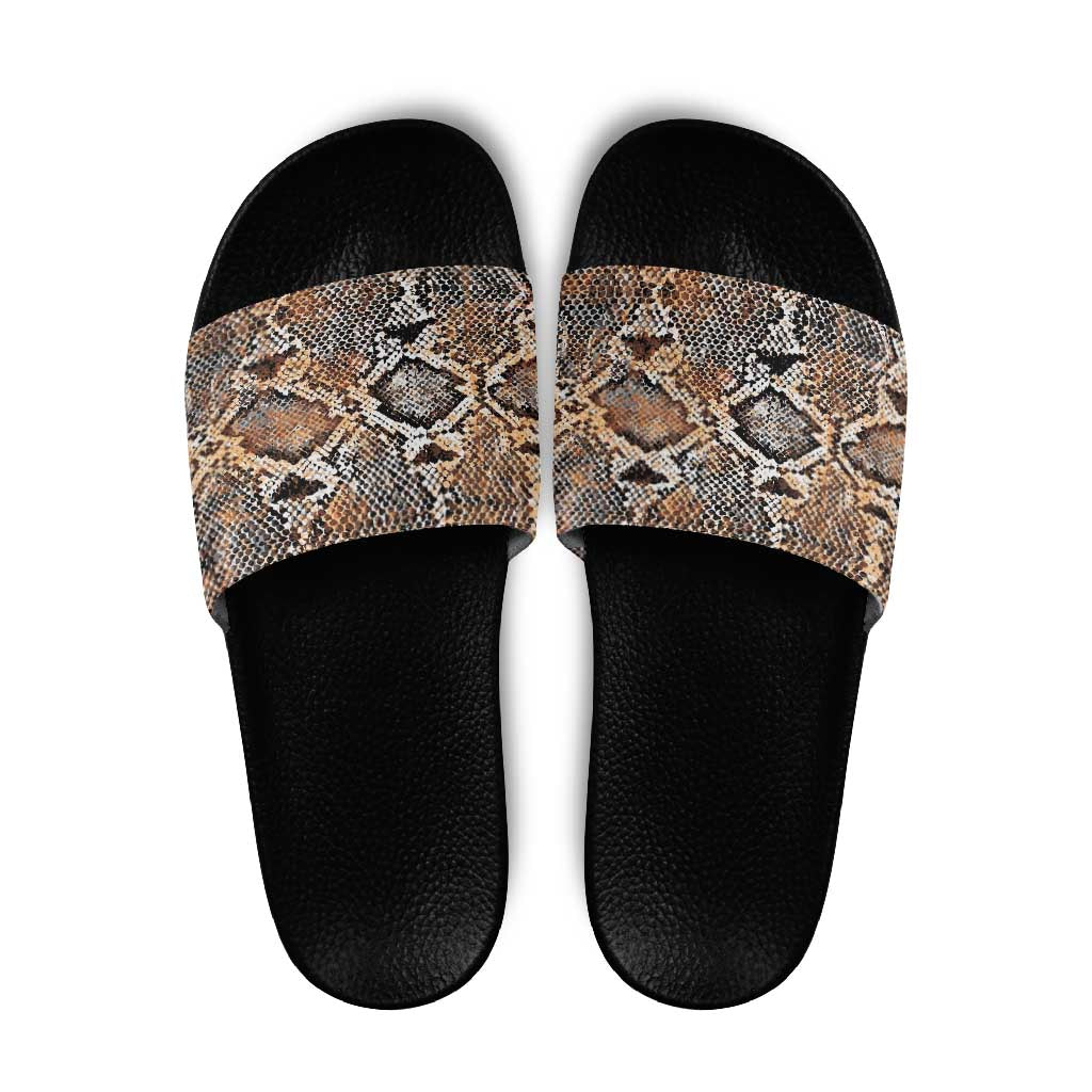 Wild Animal Skins Slide Sandals Vintage Snake Skin Pattern LT9