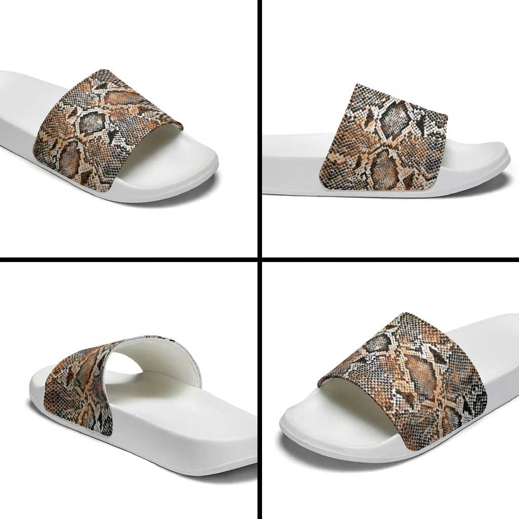 Wild Animal Skins Slide Sandals Vintage Snake Skin Pattern LT9