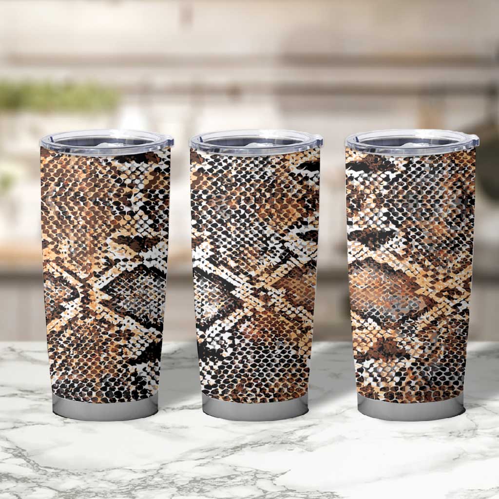 African Wild Animal Skins Tumbler Cup Vintage Snake Skin Pattern LT9