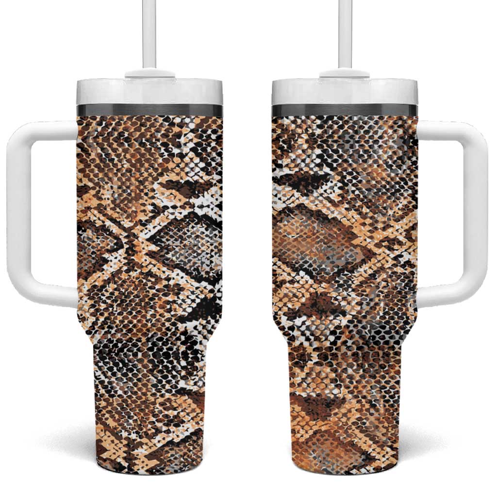 African Wild Animal Skins Tumbler With Handle Vintage Snake Skin Pattern LT9