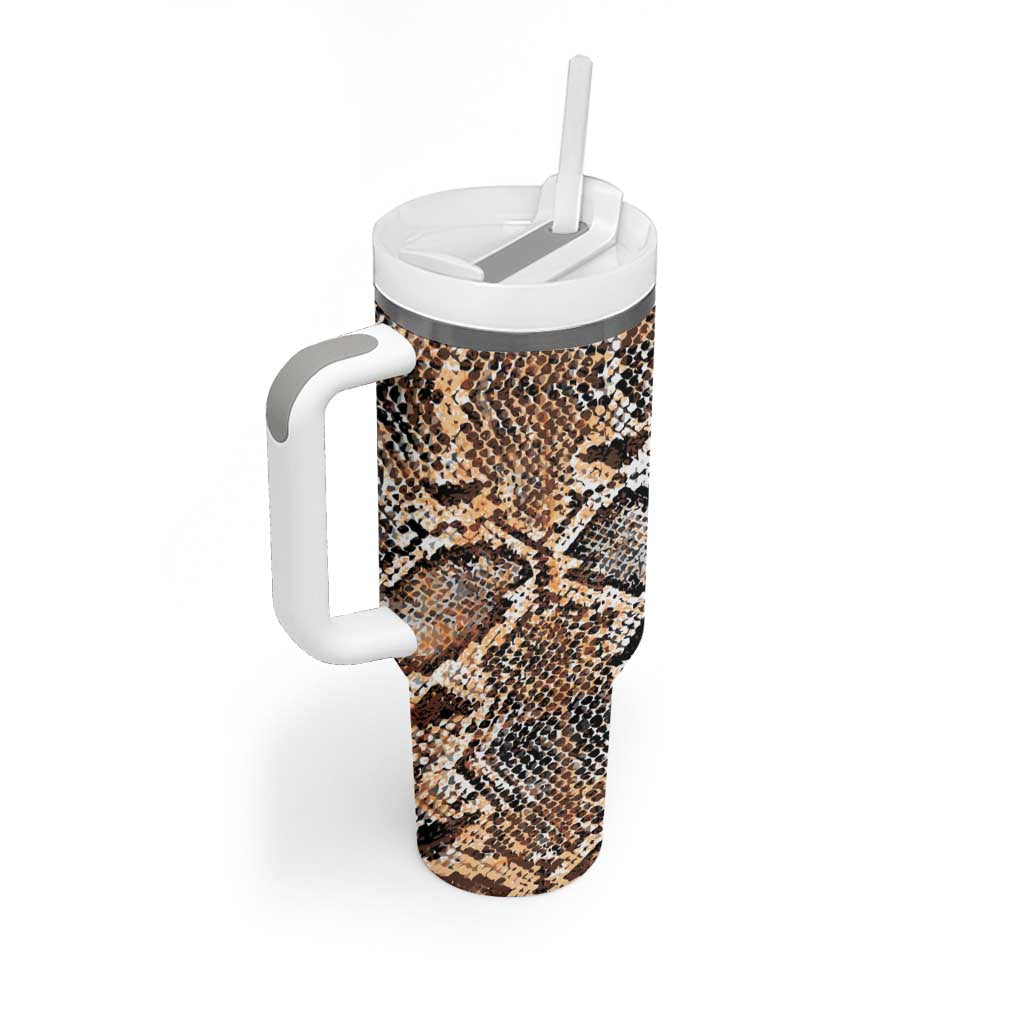 African Wild Animal Skins Tumbler With Handle Vintage Snake Skin Pattern LT9