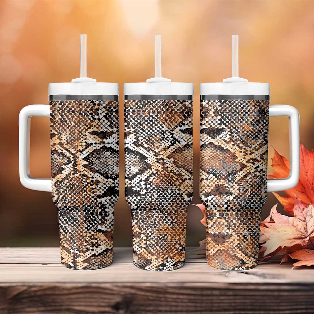 African Wild Animal Skins Tumbler With Handle Vintage Snake Skin Pattern LT9