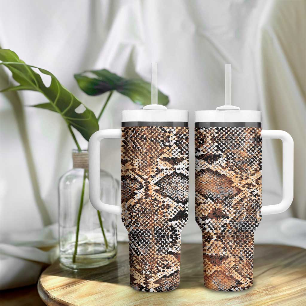 African Wild Animal Skins Tumbler With Handle Vintage Snake Skin Pattern LT9