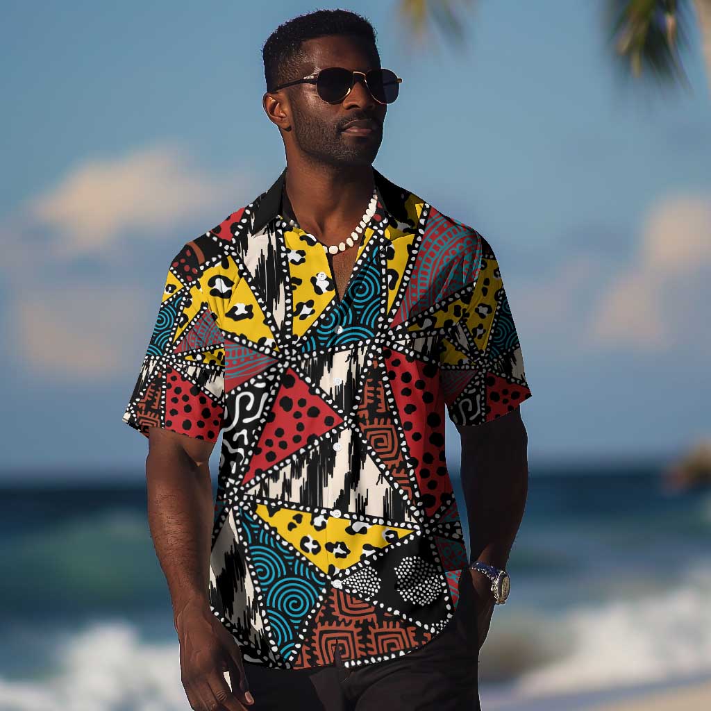 African Wild Animal Skins Hawaiian Shirt Triangles Pattern Afro Pattern Style LT9