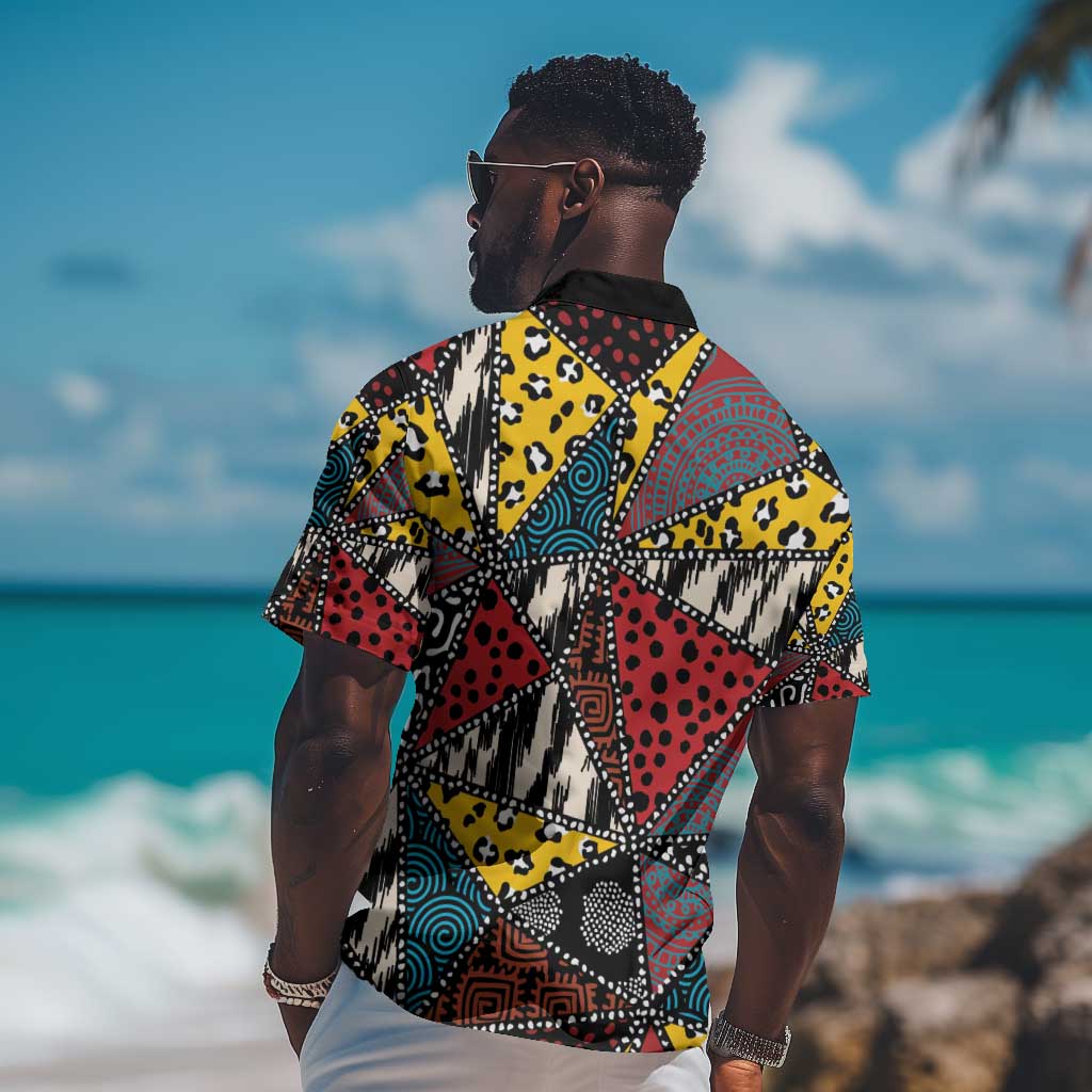 African Wild Animal Skins Hawaiian Shirt Triangles Pattern Afro Pattern Style LT9