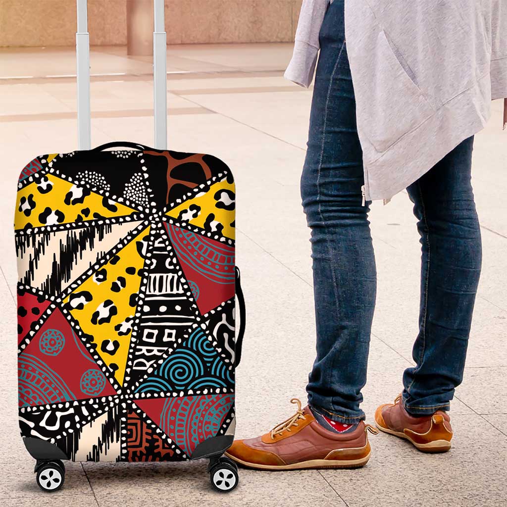 Wild Animal Skins Luggage Cover Triangles Pattern Afro Pattern Style LT9