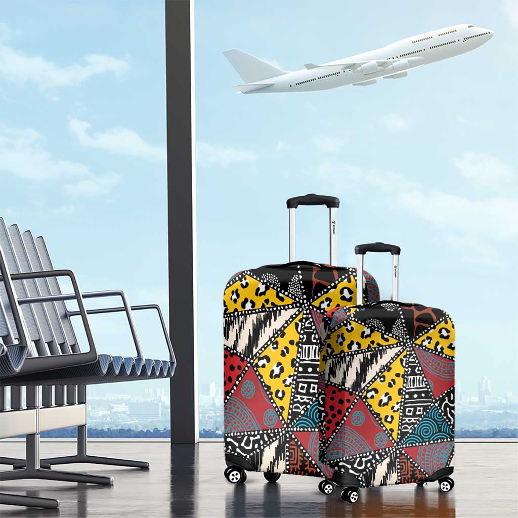 Wild Animal Skins Luggage Cover Triangles Pattern Afro Pattern Style LT9