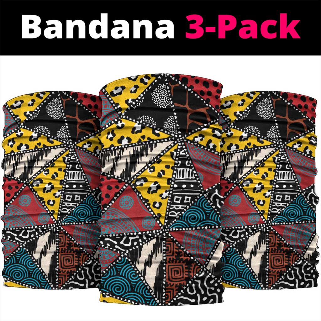 Wild Animal Skins Neck Gaiter Triangles Pattern Afro Pattern Style LT9