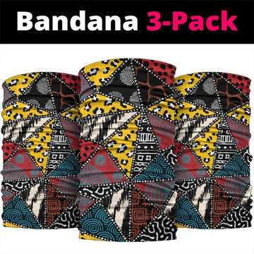Wild Animal Skins Neck Gaiter Triangles Pattern Afro Pattern Style LT9