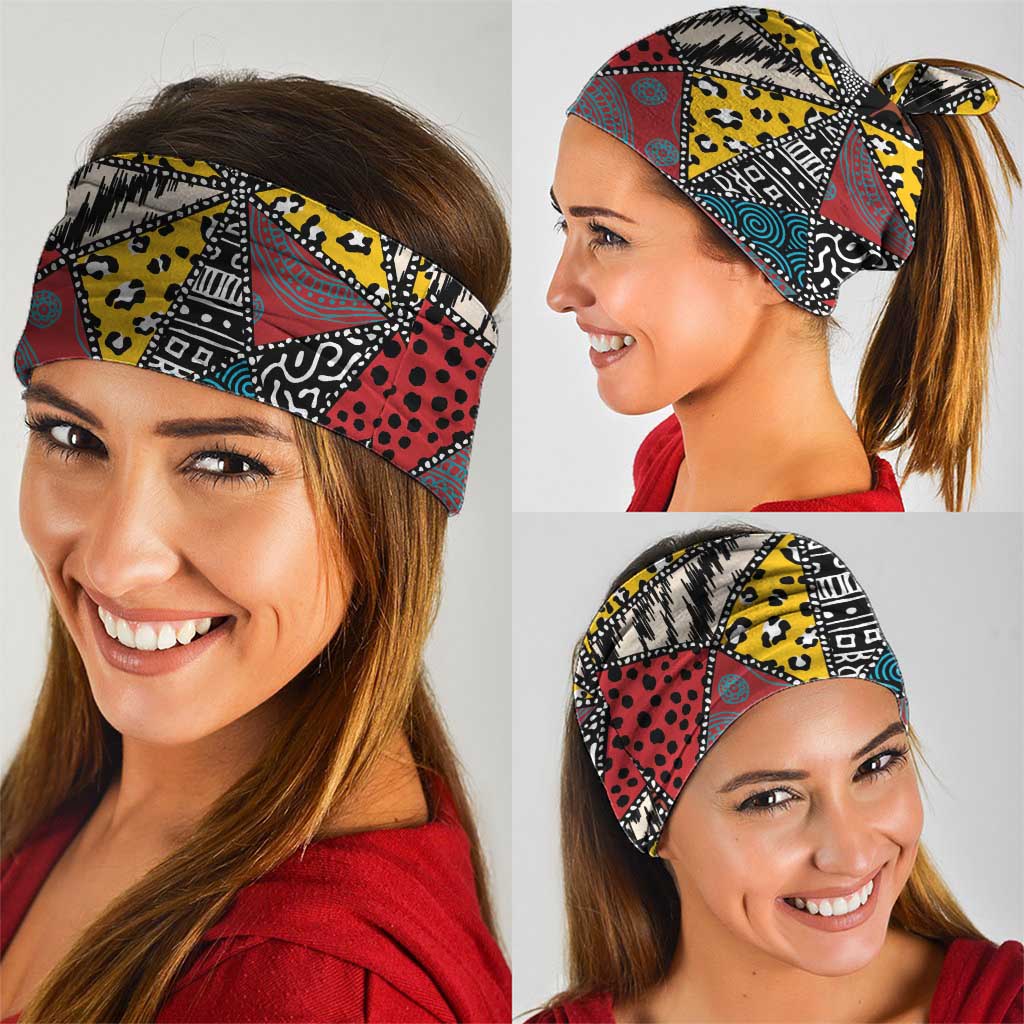 Wild Animal Skins Neck Gaiter Triangles Pattern Afro Pattern Style LT9