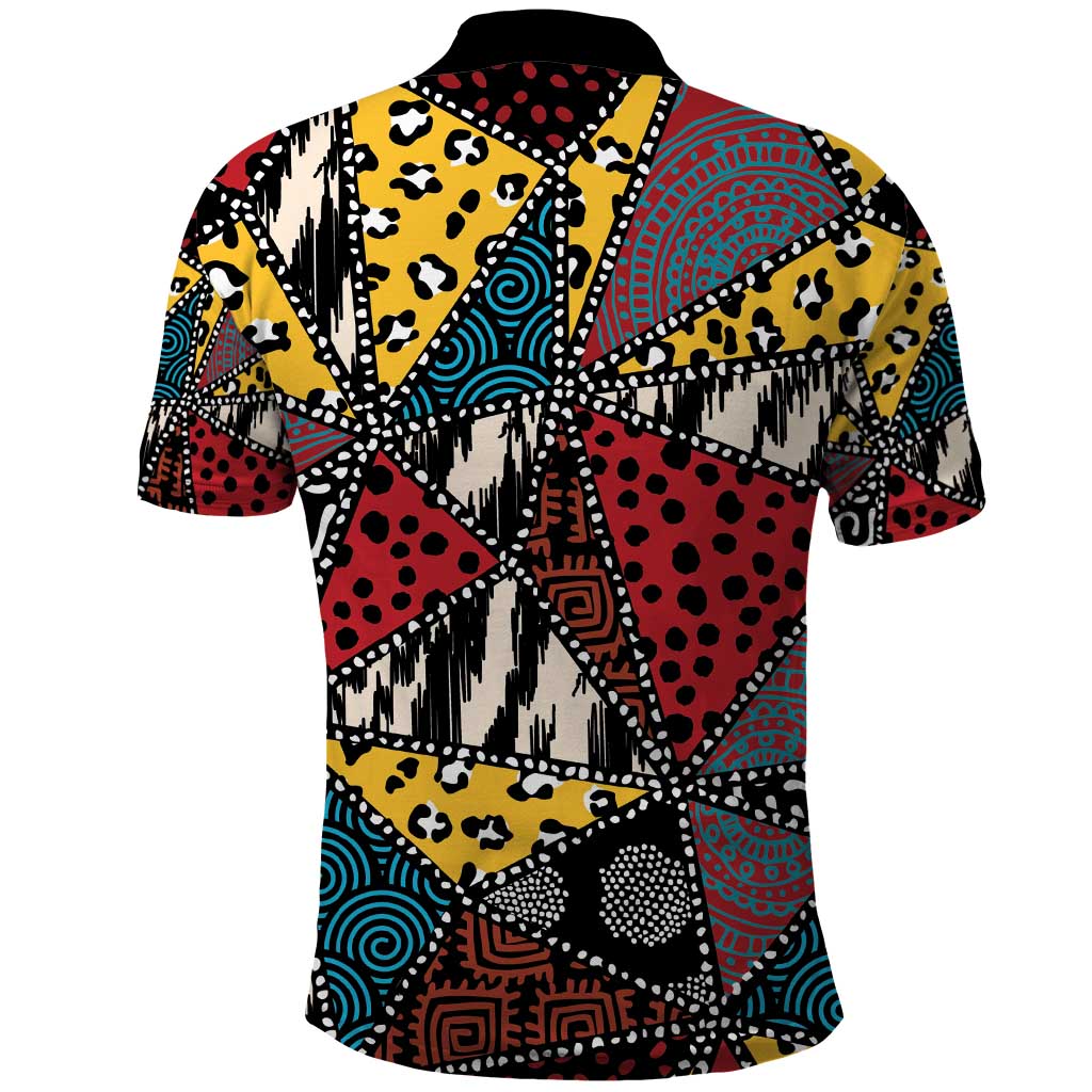 Wild Animal Skins Polo Shirt Triangles Pattern Afro Pattern Style LT9