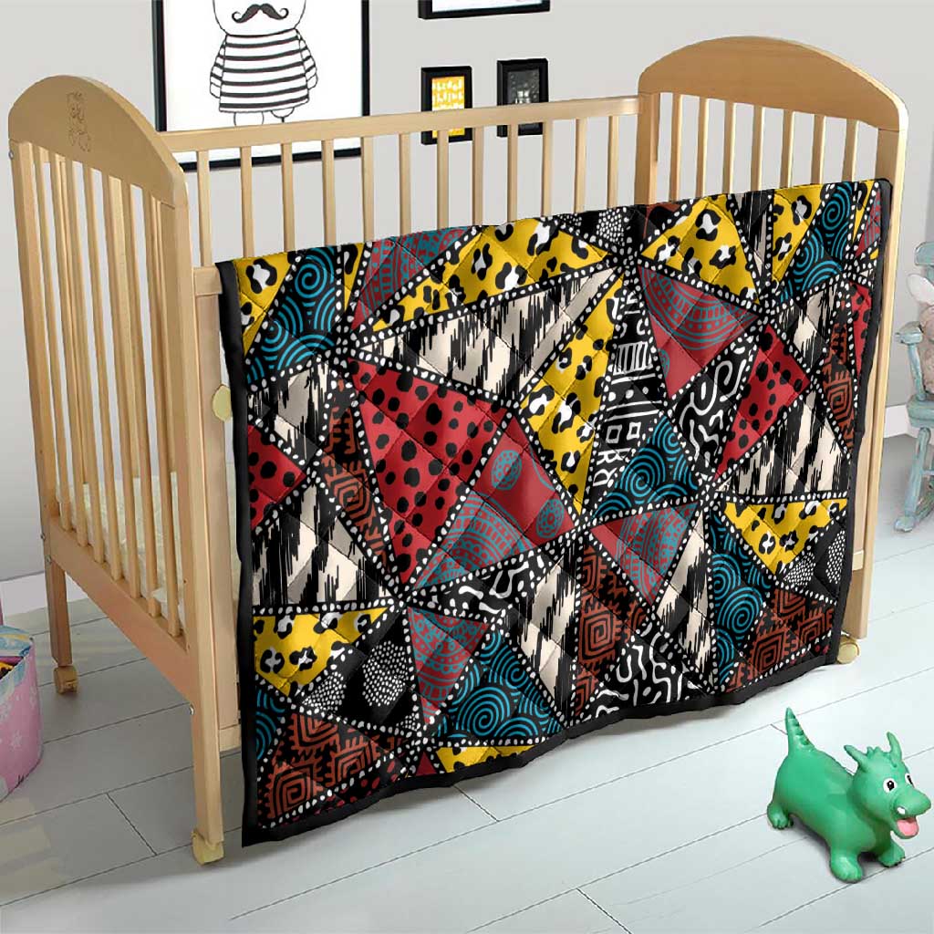 African Wild Animal Skins Quilt Triangles Pattern Afro Pattern Style LT9