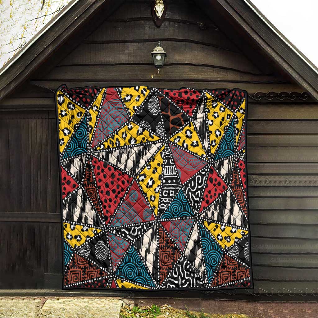 African Wild Animal Skins Quilt Triangles Pattern Afro Pattern Style LT9