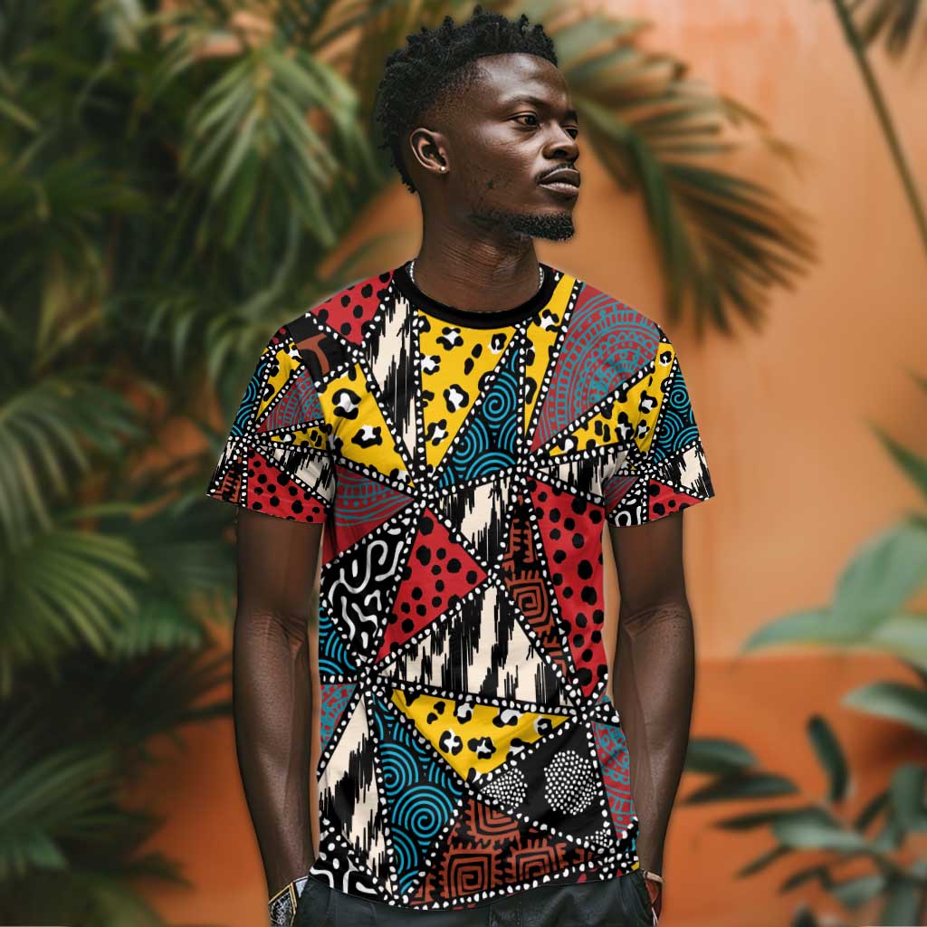African Wild Animal Skins T shirt Triangles Pattern Afro Pattern Style LT9