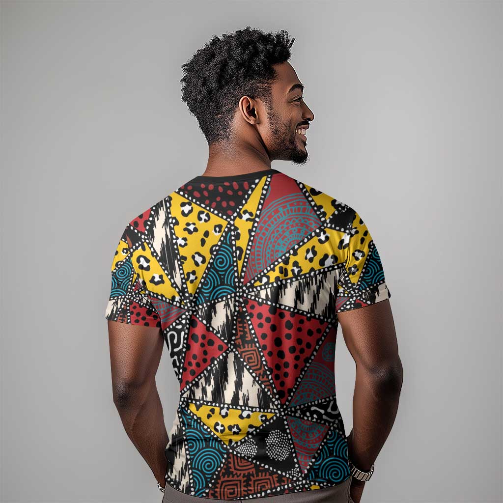 African Wild Animal Skins T shirt Triangles Pattern Afro Pattern Style LT9