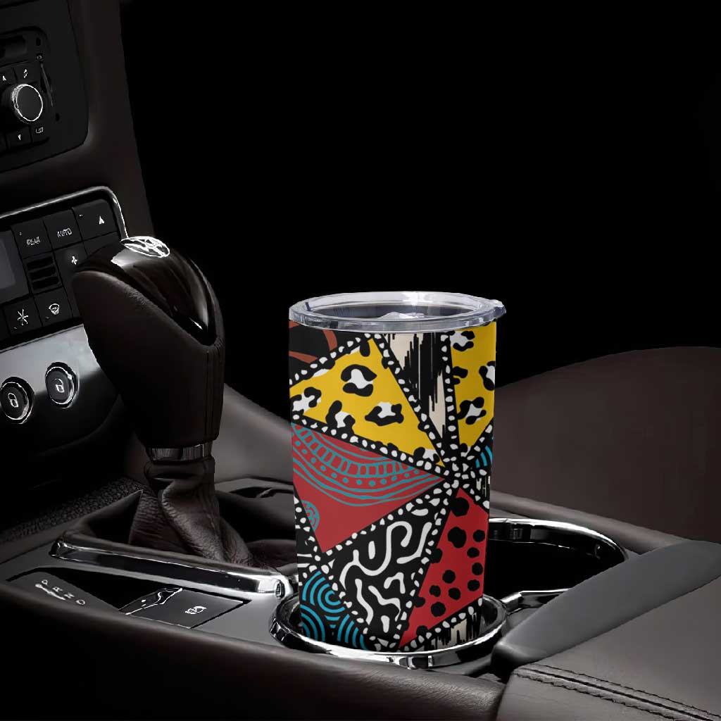 African Wild Animal Skins Tumbler Cup Triangles Pattern Afro Pattern Style LT9