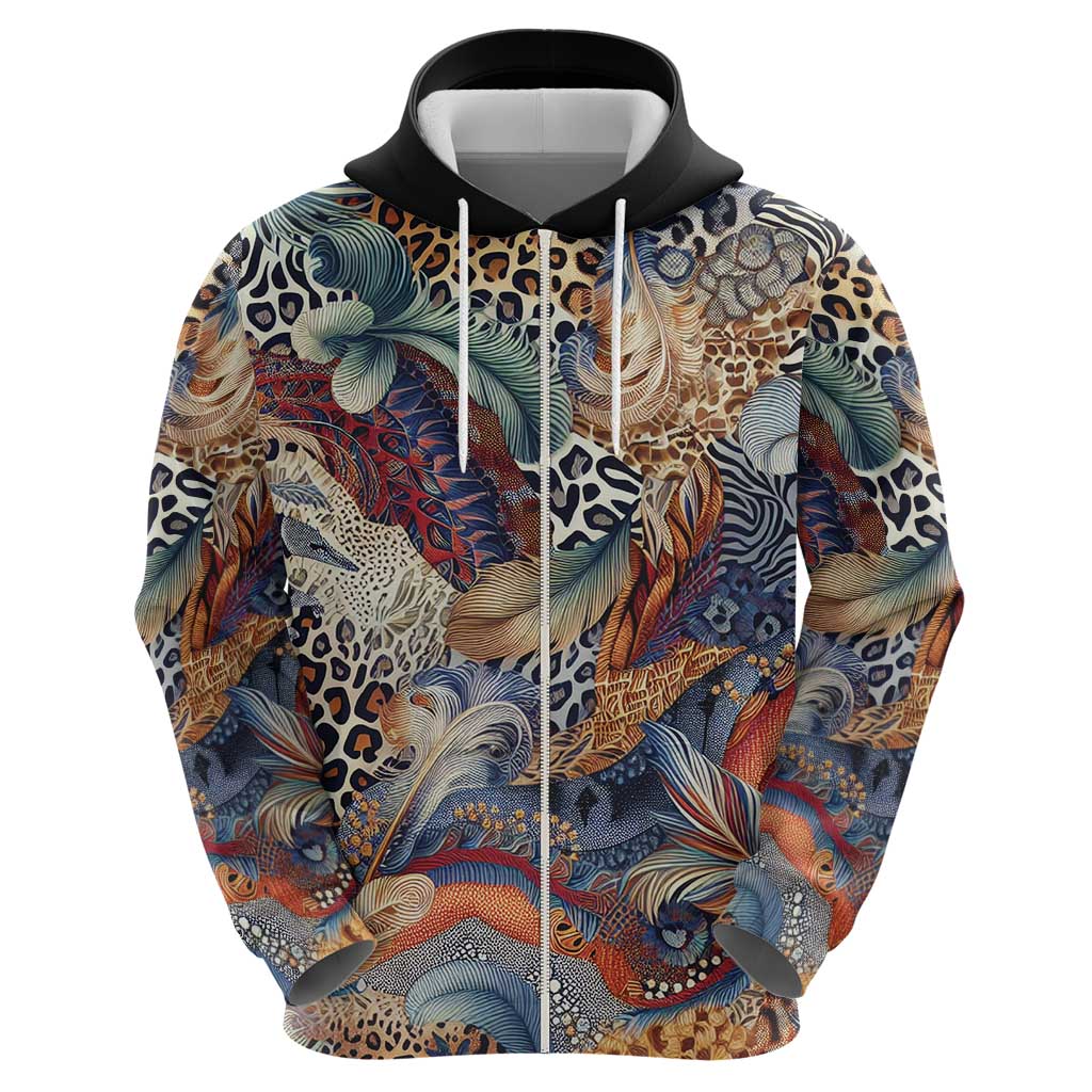 Wild Animal Skins Hoodie Unique Leopard Zebra And Snake Patterns LT9
