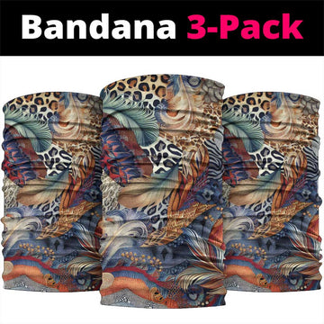 Wild Animal Skins Neck Gaiter Unique Leopard Zebra And Snake Patterns LT9