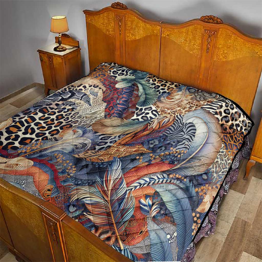African Wild Animal Skins Quilt Unique Leopard Zebra And Snake Patterns LT9