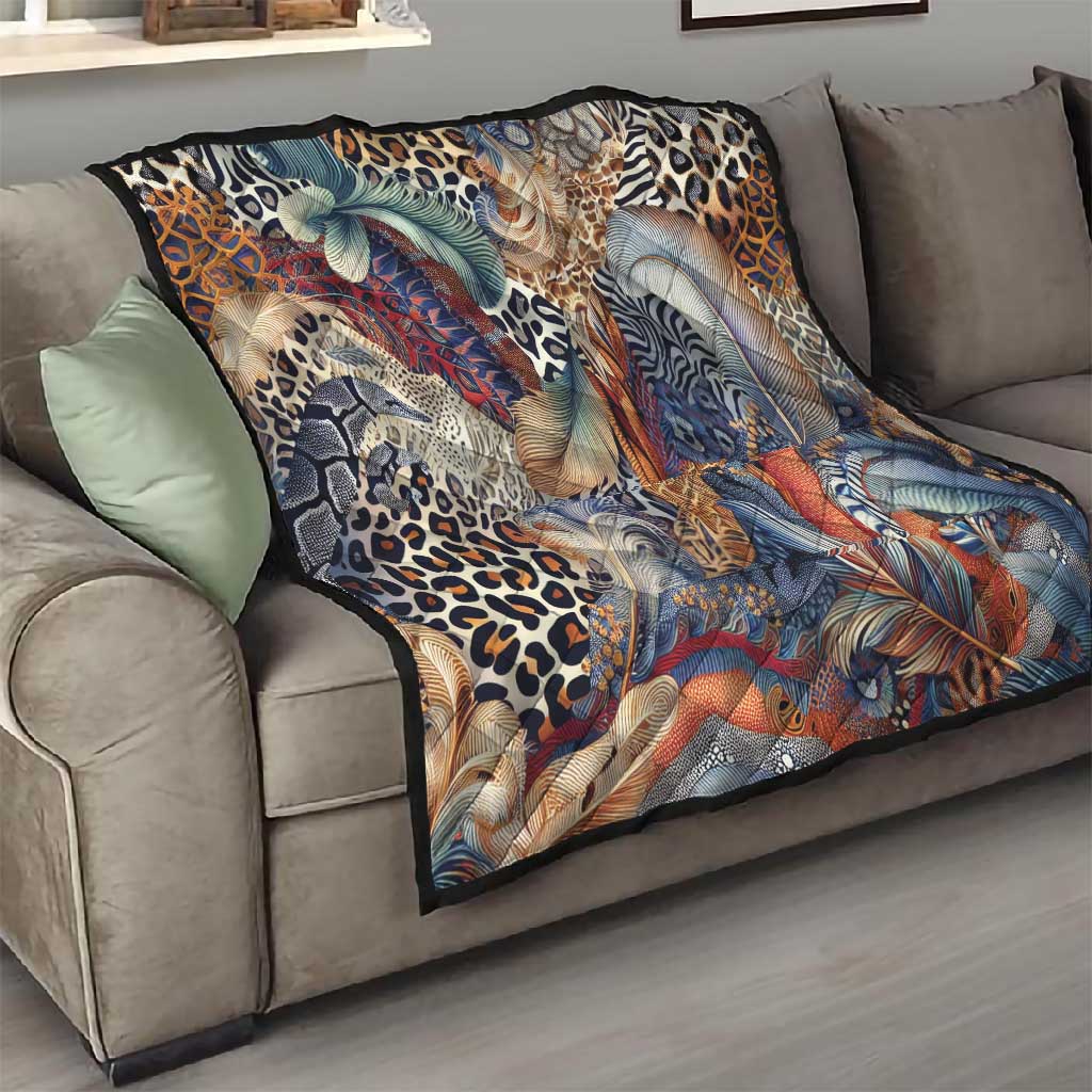 African Wild Animal Skins Quilt Unique Leopard Zebra And Snake Patterns LT9