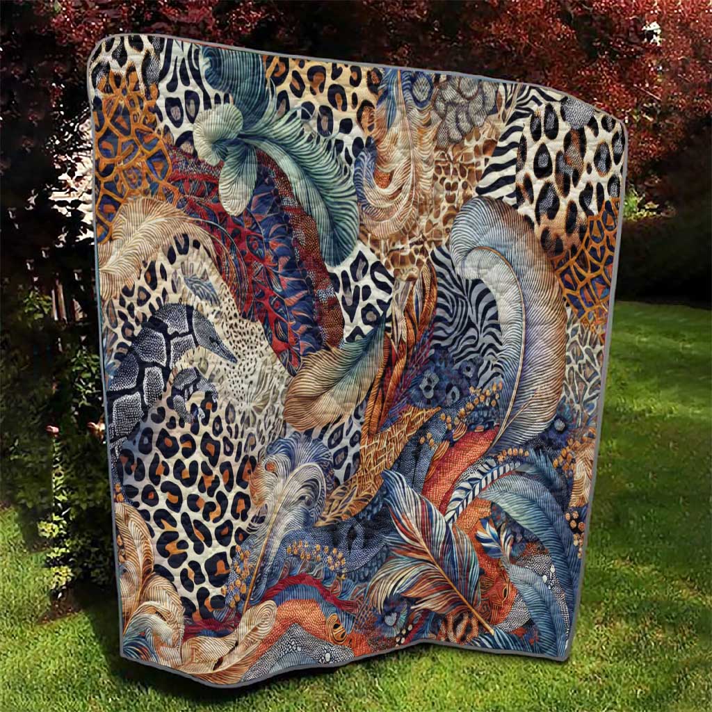 African Wild Animal Skins Quilt Unique Leopard Zebra And Snake Patterns LT9