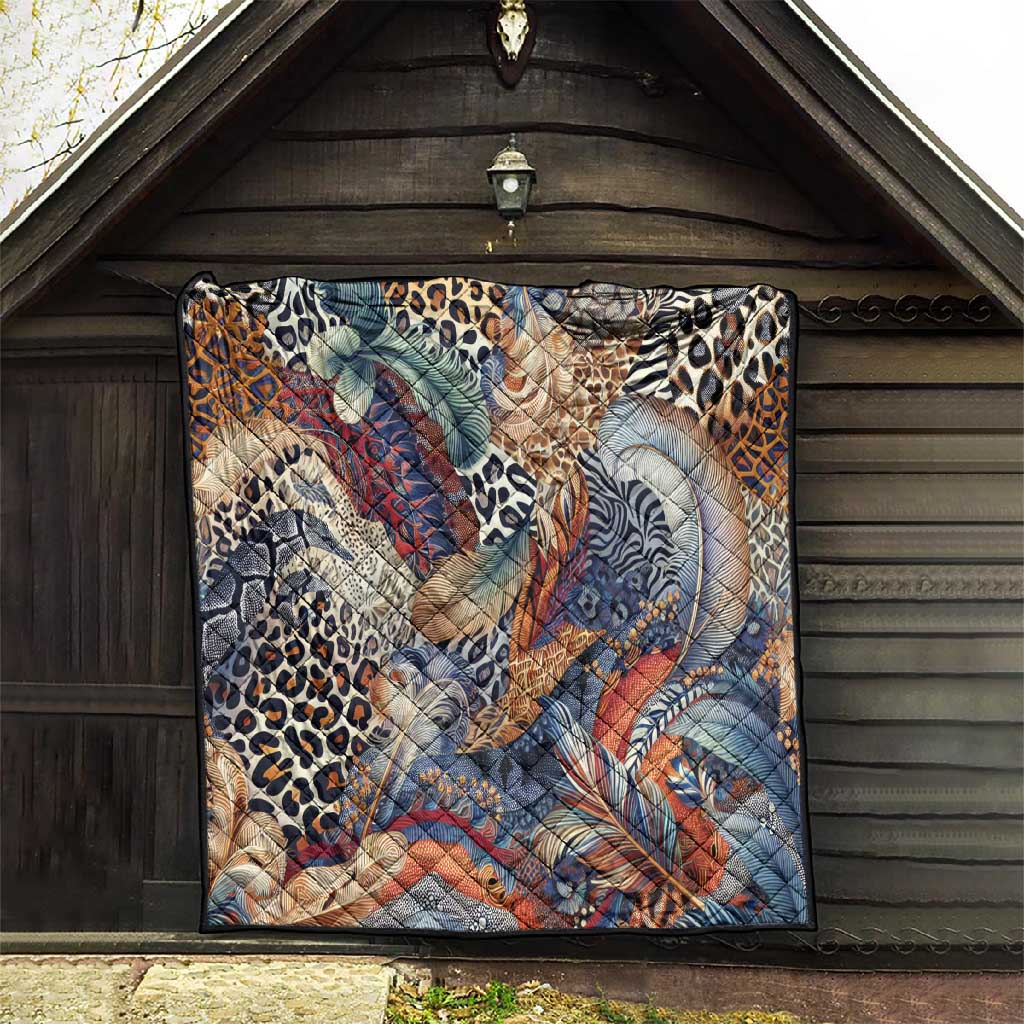 African Wild Animal Skins Quilt Unique Leopard Zebra And Snake Patterns LT9