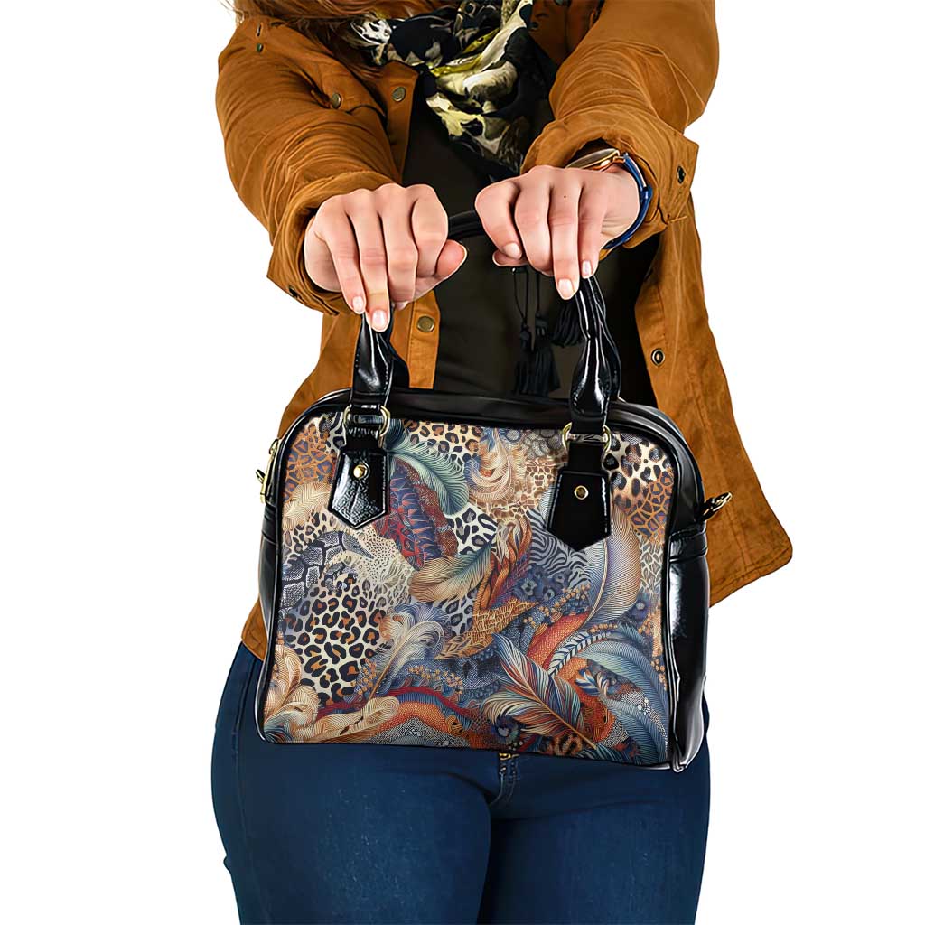 Wild Animal Skins Shoulder Handbag Unique Leopard Zebra And Snake Patterns LT9