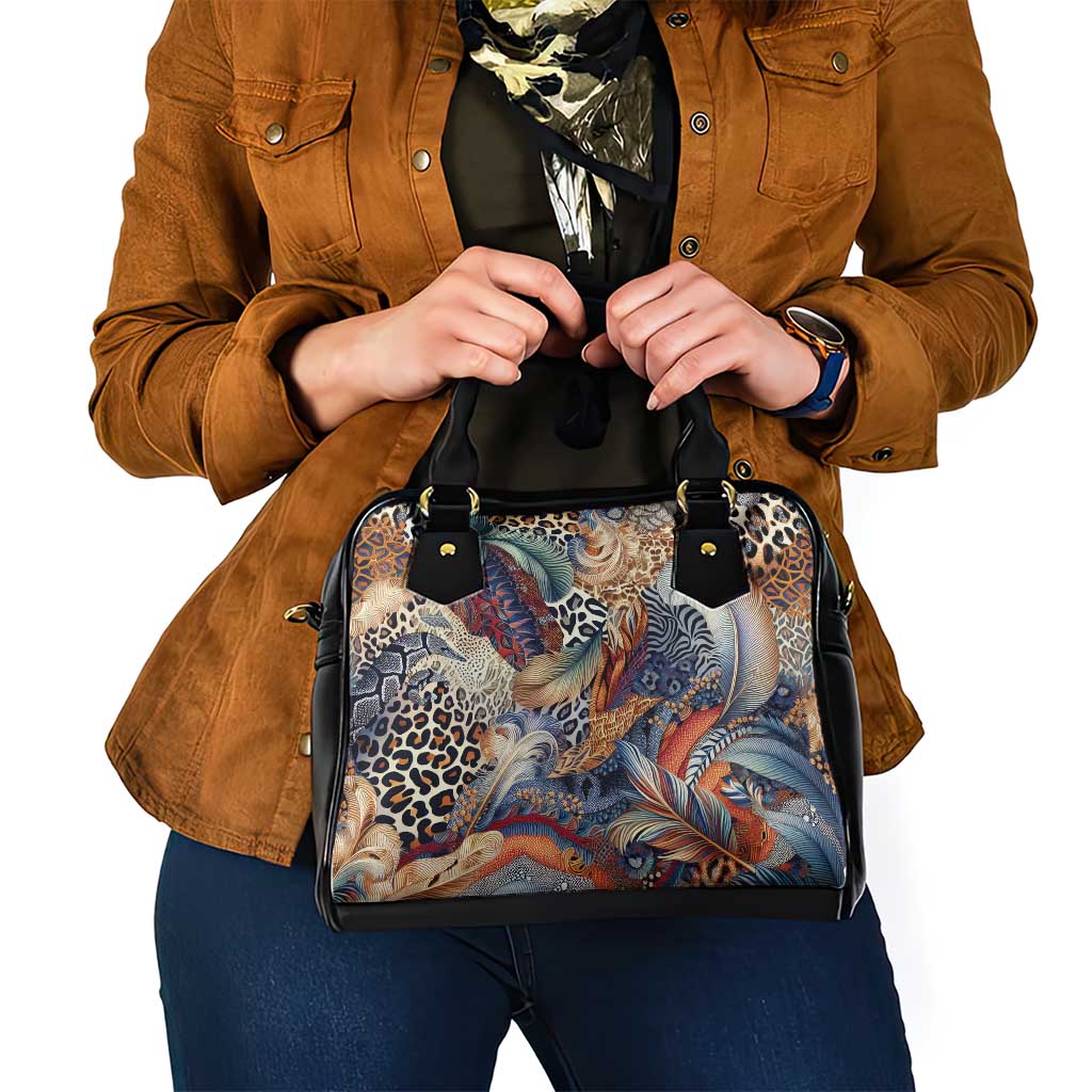 Wild Animal Skins Shoulder Handbag Unique Leopard Zebra And Snake Patterns LT9