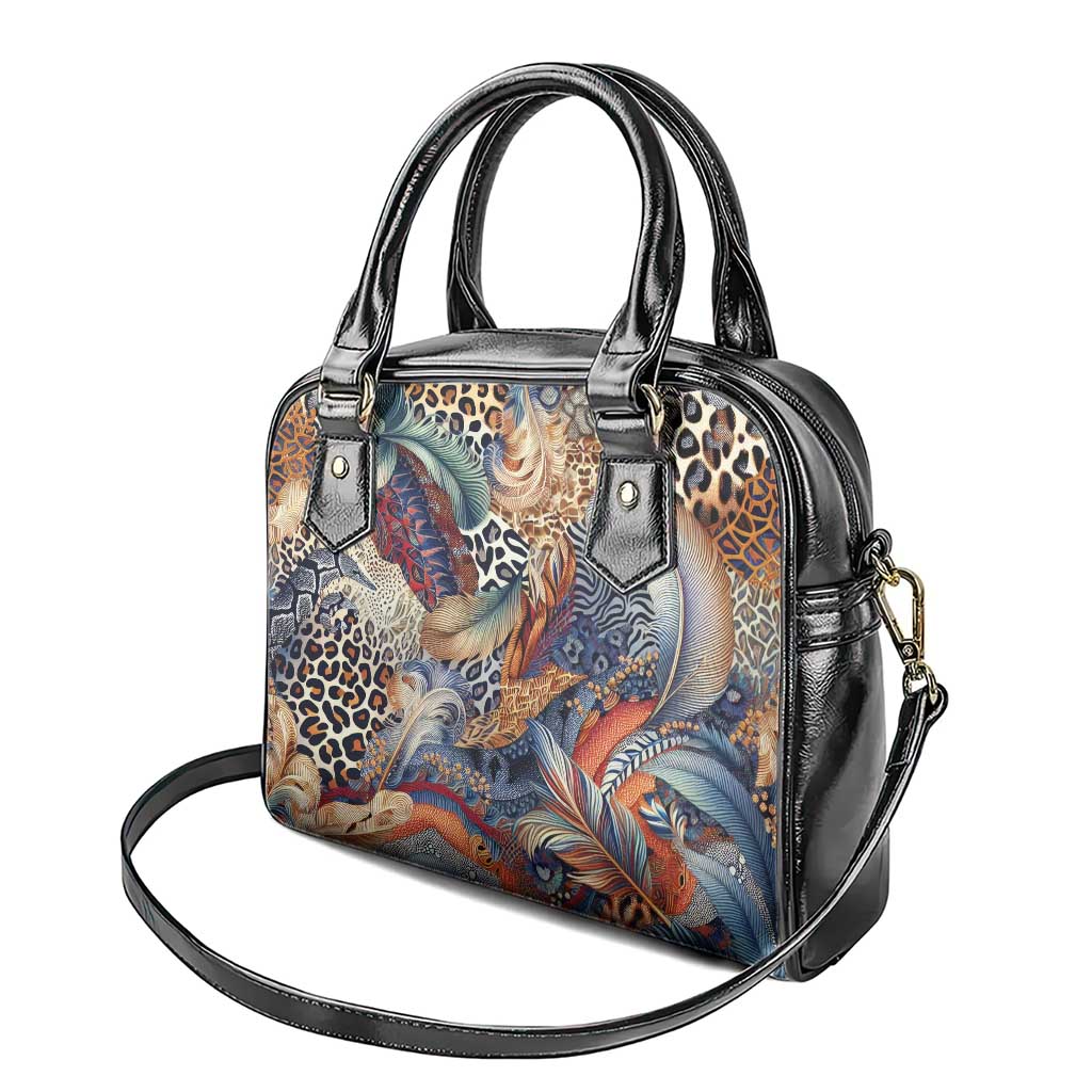 Wild Animal Skins Shoulder Handbag Unique Leopard Zebra And Snake Patterns LT9