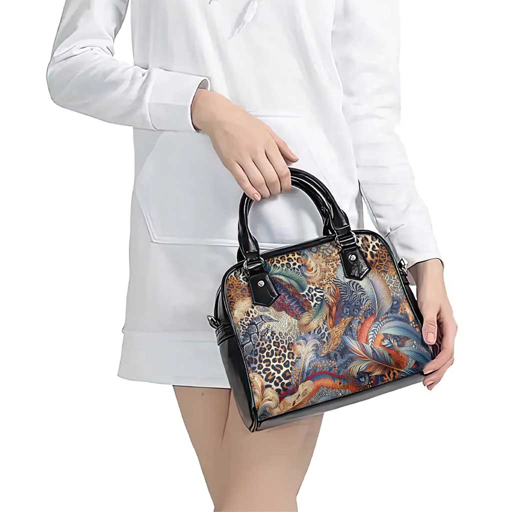 Wild Animal Skins Shoulder Handbag Unique Leopard Zebra And Snake Patterns LT9