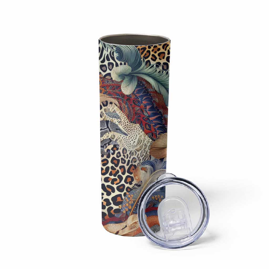 African Wild Animal Skins Skinny Tumbler Unique Leopard Zebra And Snake Patterns LT9