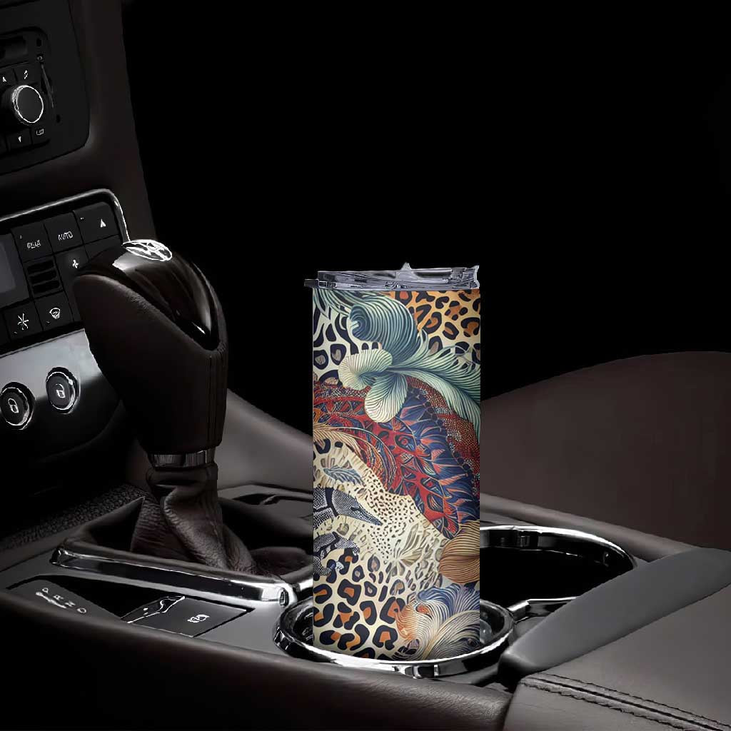 African Wild Animal Skins Skinny Tumbler Unique Leopard Zebra And Snake Patterns LT9