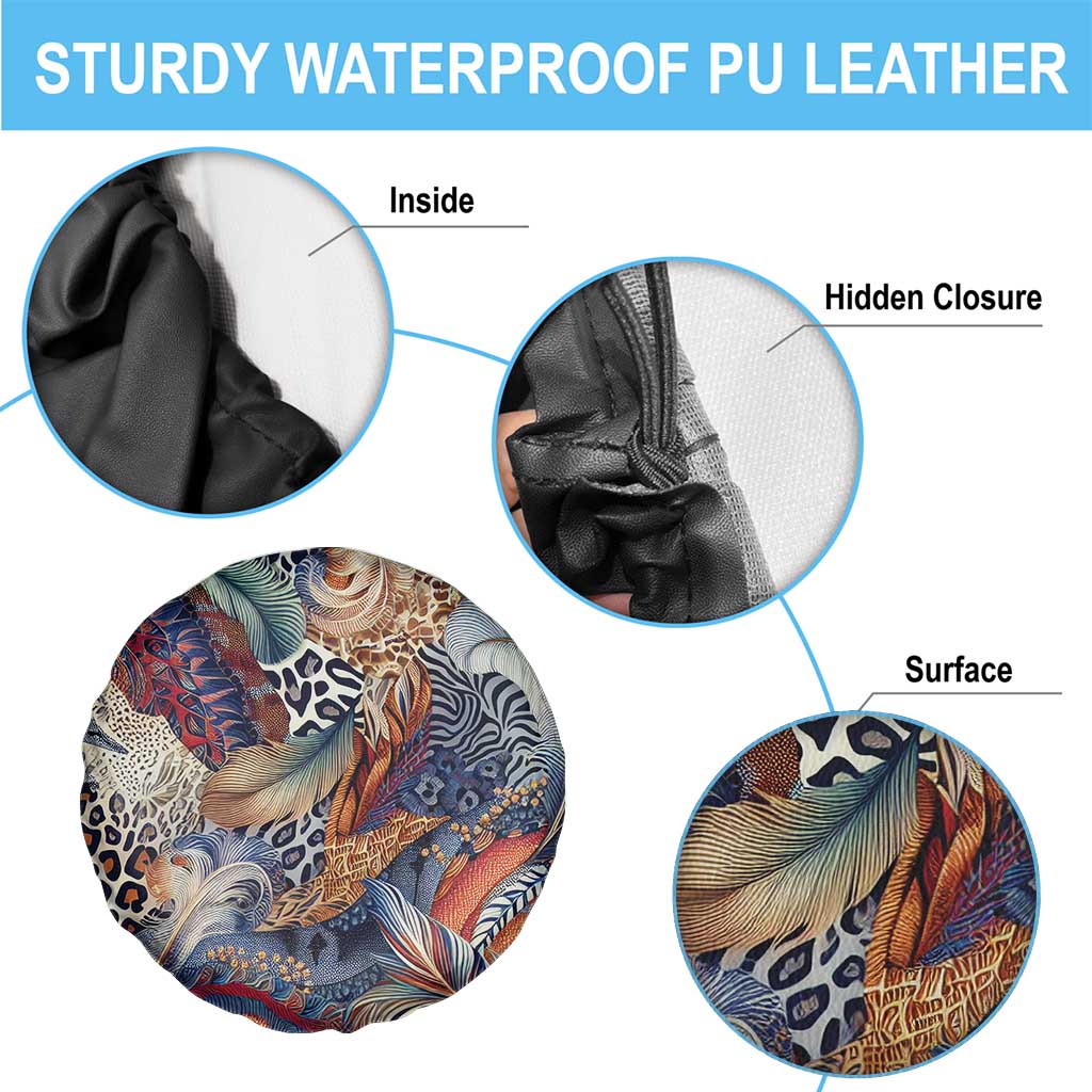 Wild Animal Skins Spare Tire Cover Unique Leopard Zebra And Snake Patterns LT9