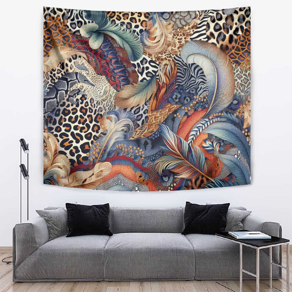 African Wild Animal Skins Tapestry Unique Leopard Zebra And Snake Patterns LT9