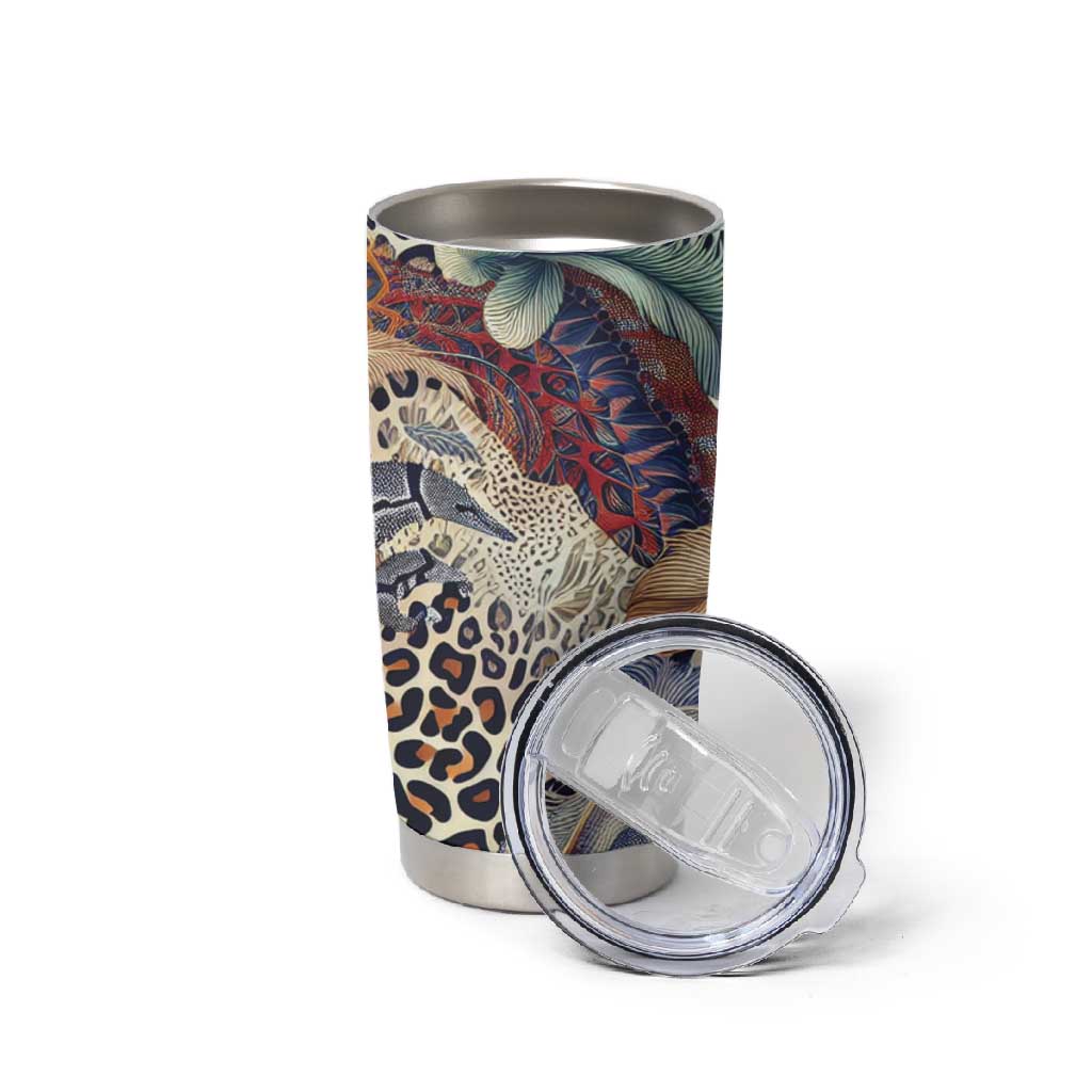 African Wild Animal Skins Tumbler Cup Unique Leopard Zebra And Snake Patterns LT9
