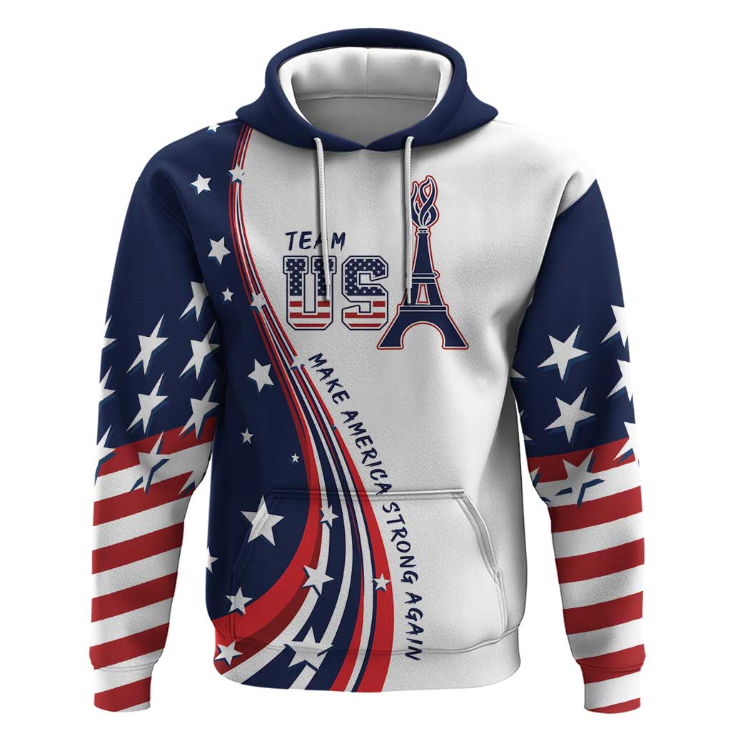 Personalized USA Make America Strong Again Hoodie Go Paris 2024 LT9