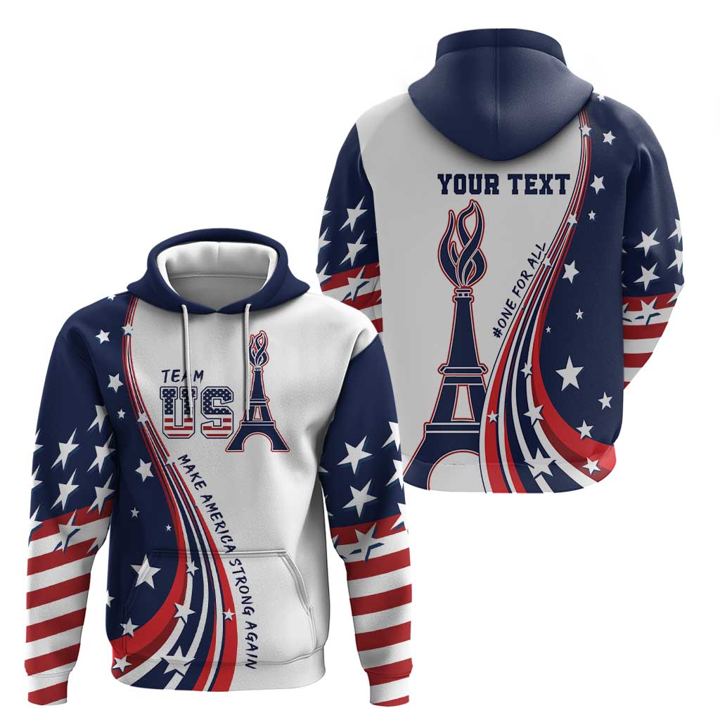 Personalized USA Make America Strong Again Hoodie Go Paris 2024 LT9
