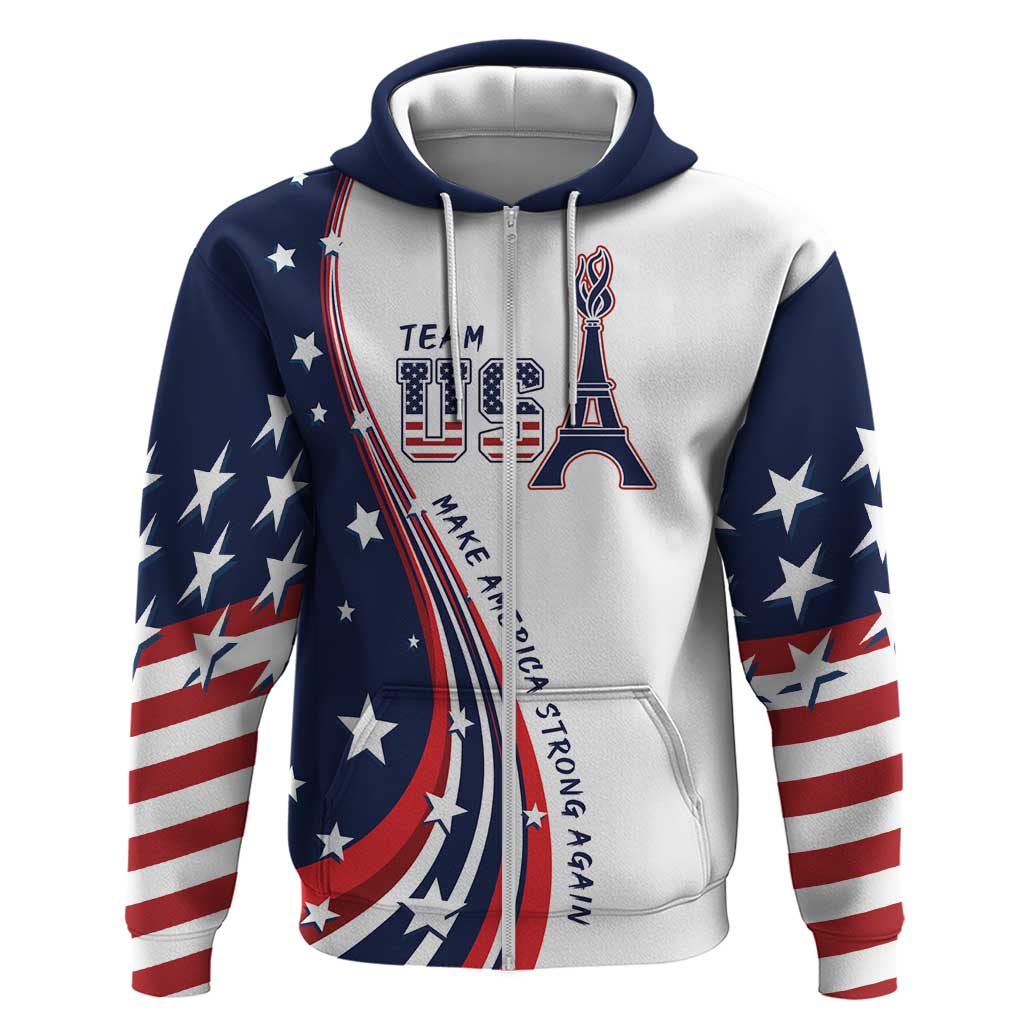Personalized USA Make America Strong Again Hoodie Go Paris 2024 LT9