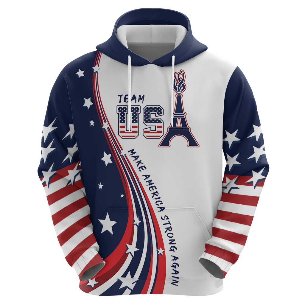 Personalized USA Make America Strong Again Hoodie Go Paris 2024 LT9