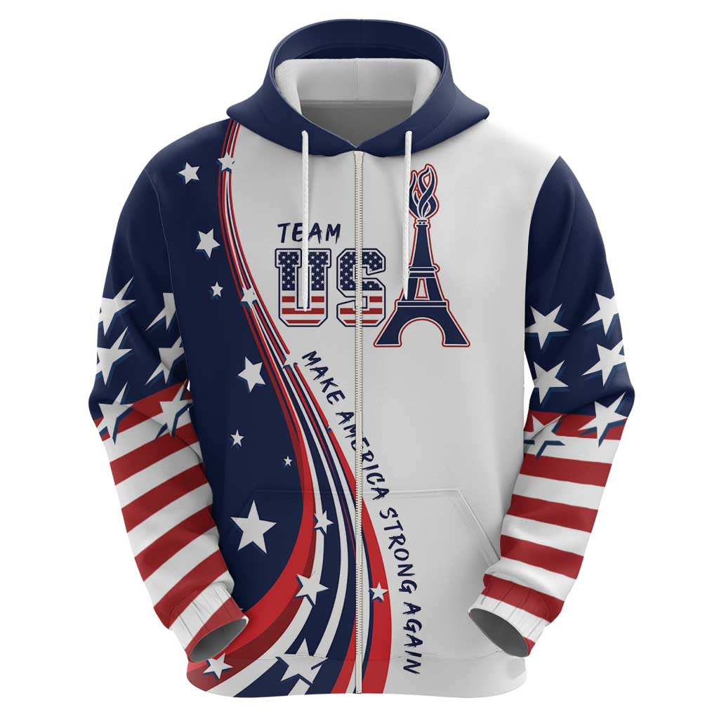Personalized USA Make America Strong Again Hoodie Go Paris 2024 LT9