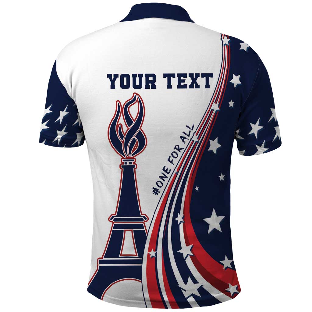 Personalized USA Make America Strong Again Polo Shirt Go Paris 2024 LT9