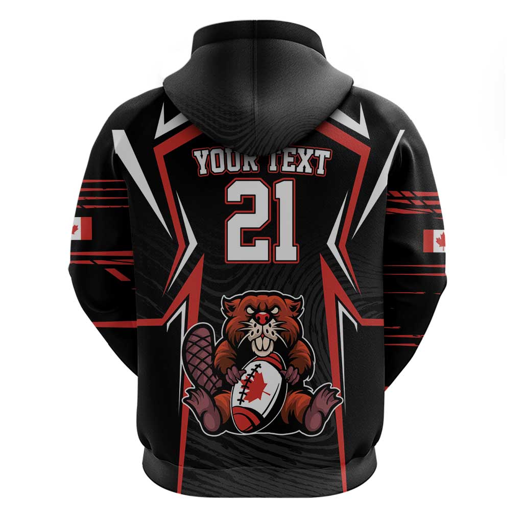 Custom Canada Rugby Pacific Hoodie Beaver and Maple Leaf LT9