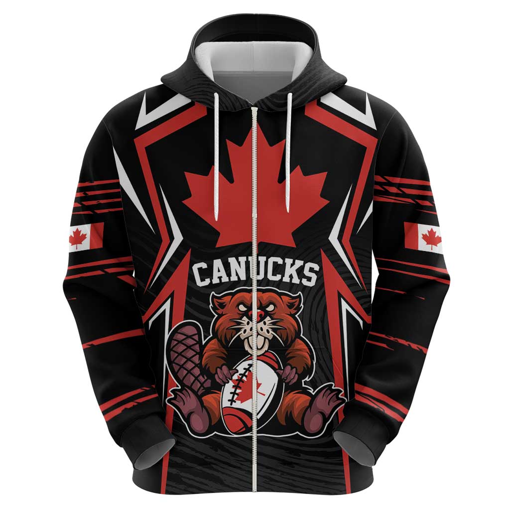 Custom Canada Rugby Pacific Hoodie Beaver and Maple Leaf LT9